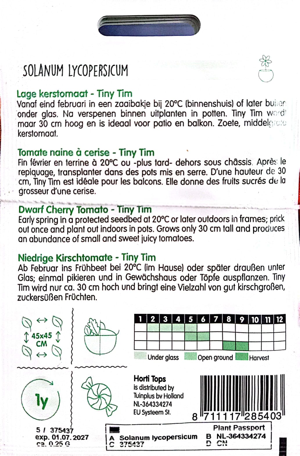 Cherry Tomato Tiny Tim 12854