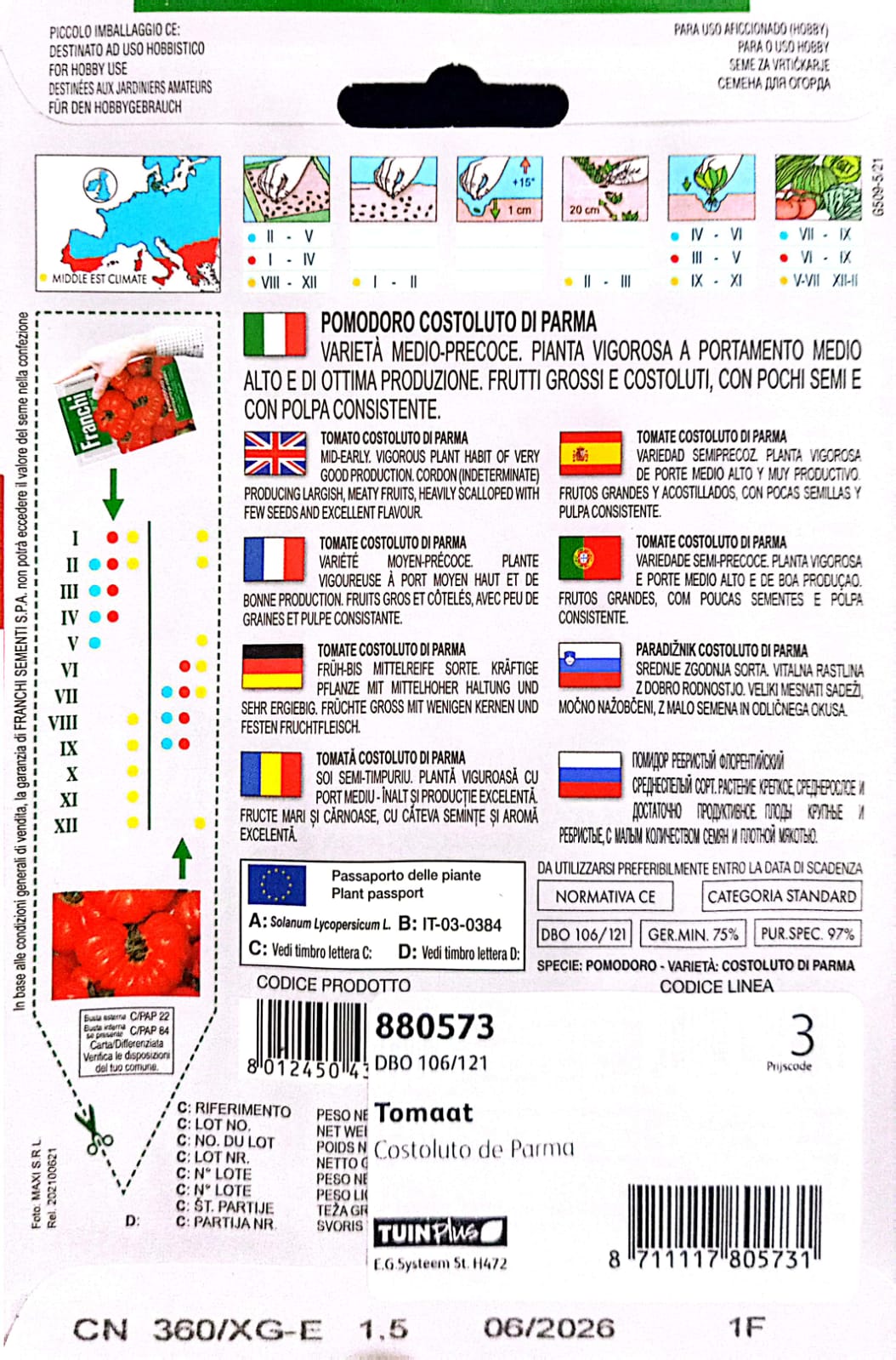 Franchi Pomodoro Tomato D106/121