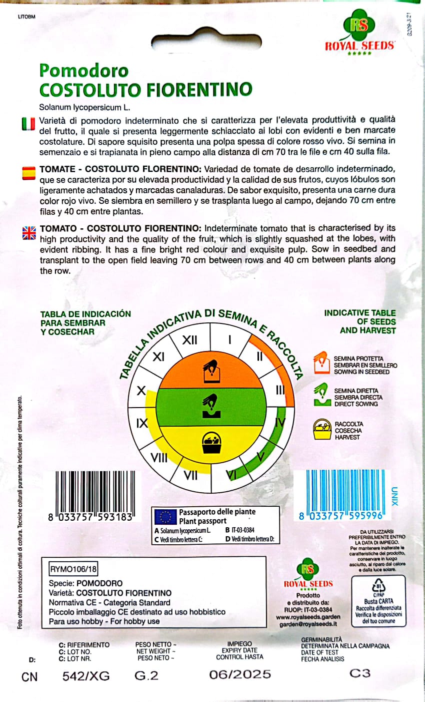 Royal Tomato Costoluto Fiorentino 106/18